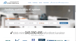 Desktop Screenshot of gyorsforditas.hu